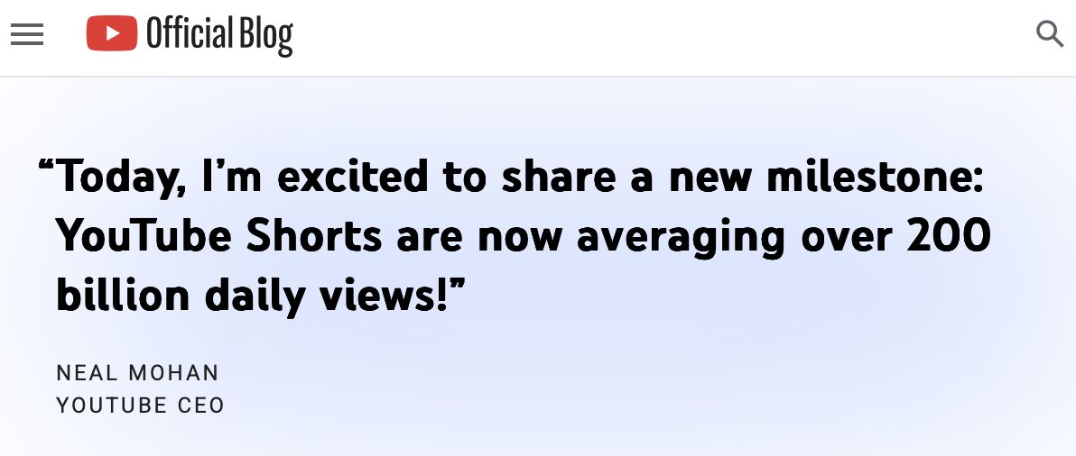 A single video format now owns 1% of human consciousness.